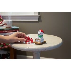 Holiday Style Polar Bear Pullback Toy Sled Christmas Kids Fun